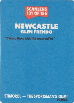 1989 Scanlens #131 Glen Frendo Back